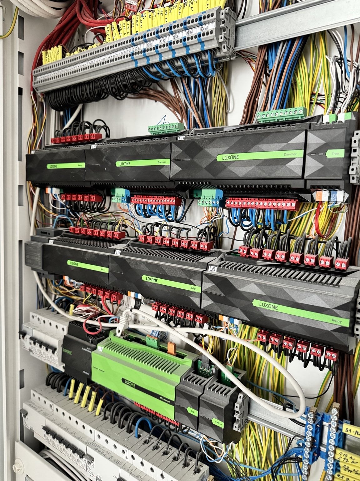 Profesionálne zapojený elektrický rozvádzač